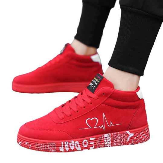 Damen Sportive High-Top Sneakers mit individuell bedruckter Laufsohle EB