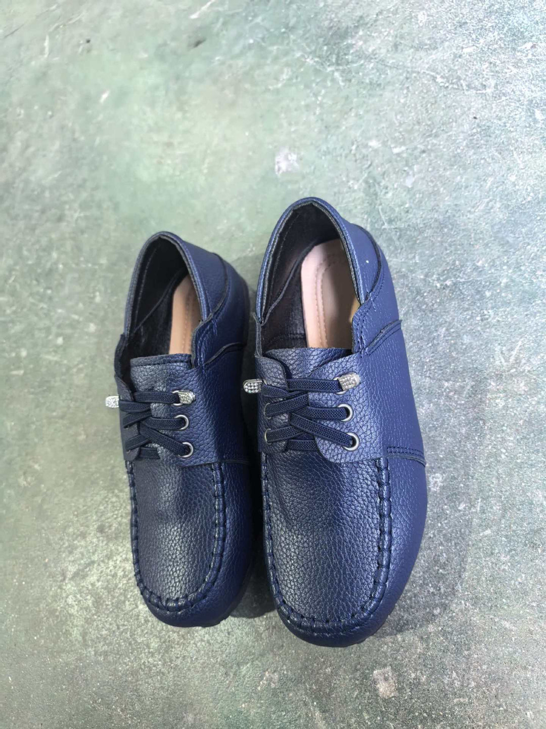 Herren nan klassische Mokassin-Slipper mit elastischer Schnürung und anatomischem Komfortfußbett EB