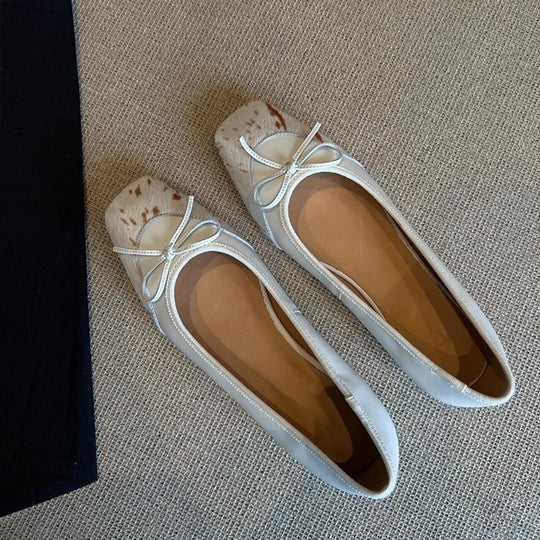 Damen Ballerina-Schuhe mit einzigartigem Design und charmantem Schleifendetail EB