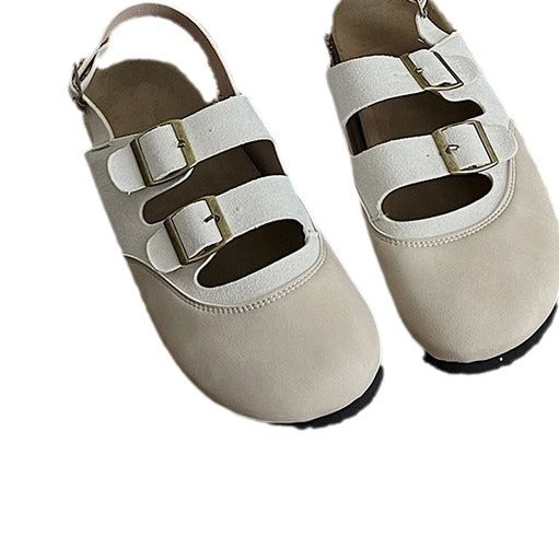Damen Komfortable Sandalen mit verstellbaren Riemen und ergonomischer Sohle EB