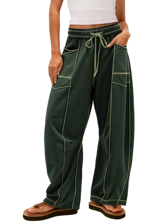 Damen Gemütliche und lässige Freizeithose mit großen Taschen EB