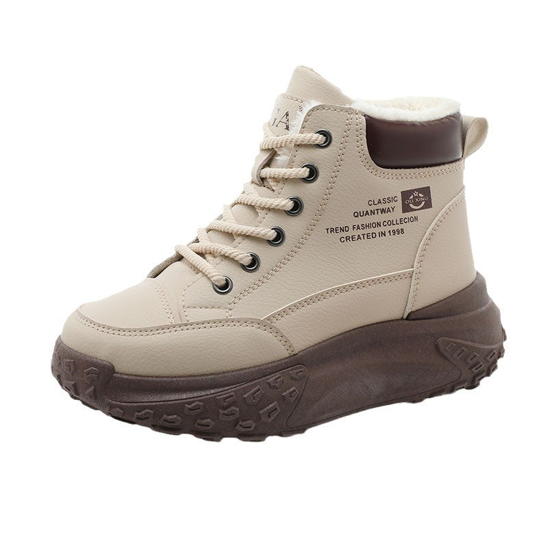 Damen Winterliche High-Top Sneakers mit kuscheligem Innenfutter und robustem Laufprofil EB