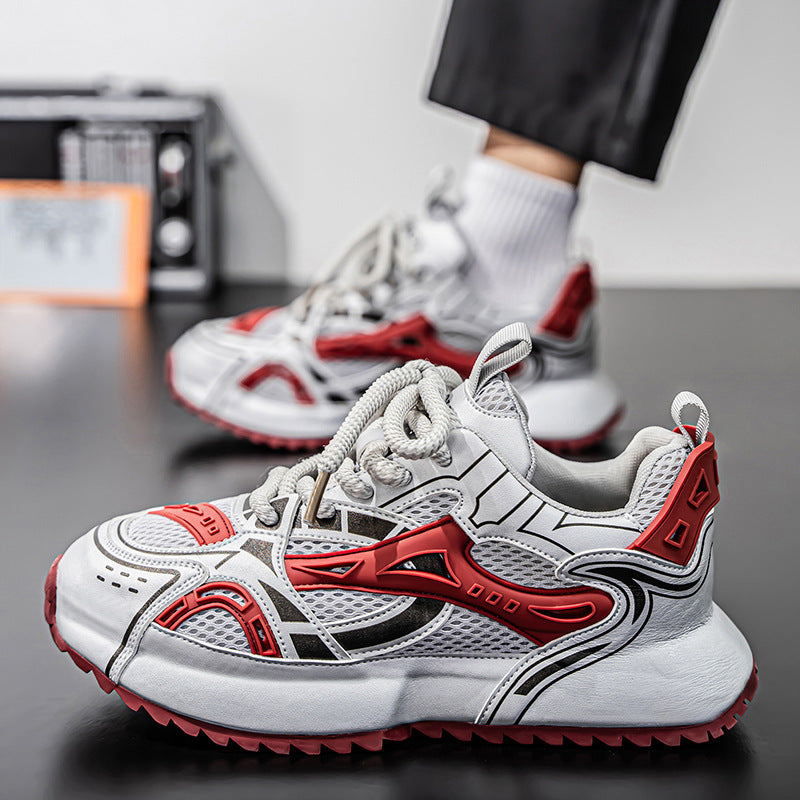Damen Sportliche Sneakers mit stoßdämpfender Sohle und futuristischem Design EB