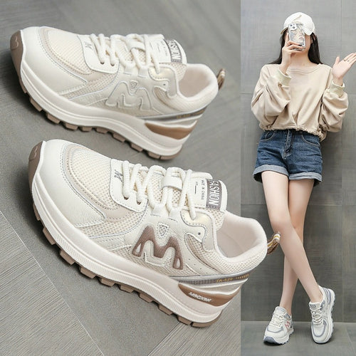 Damen Sportliche Sneakers mit atmungsaktiven Mesh-Elementen und ergonomischer Dämpfung EB