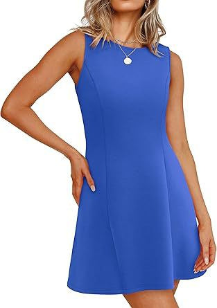 Damen ärmelloses A-Linien Kleid mit zeitlosem Schnitt EB