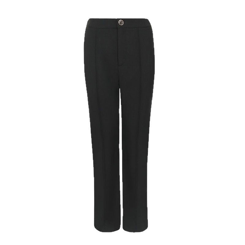 Damen elegante Business-Hose mit seitlichen Eingrifftaschen und schmalem Schnitt EB