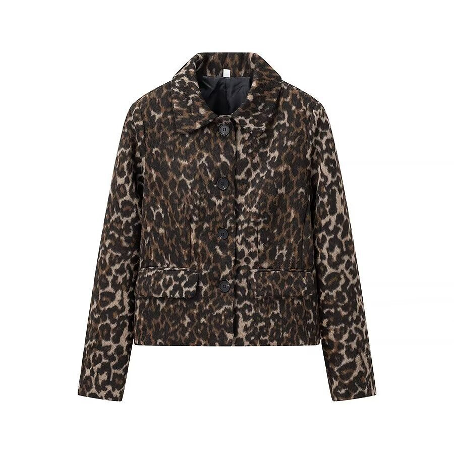 Damen oversized Leopardjacke EB