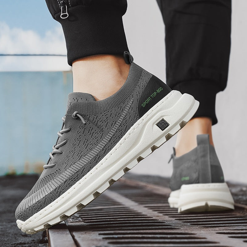 Damen Sportliche Sneaker mit atmungsaktiver Strickoberfläche und rutschfester Sohle EB