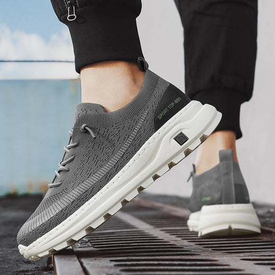 Damen Sportliche Sneaker mit atmungsaktiver Strickoberfläche und rutschfester Sohle EB