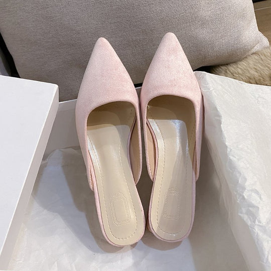 Damen elegante Spitzenschuhe mit offenem Fersenbereich EB