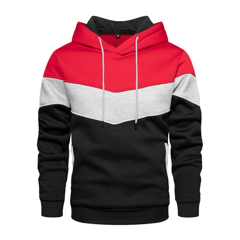 Herren Sportlicher Kapuzenpullover mit modernem Farbblockdesign und atmungsaktiven Eigenschaften EB
