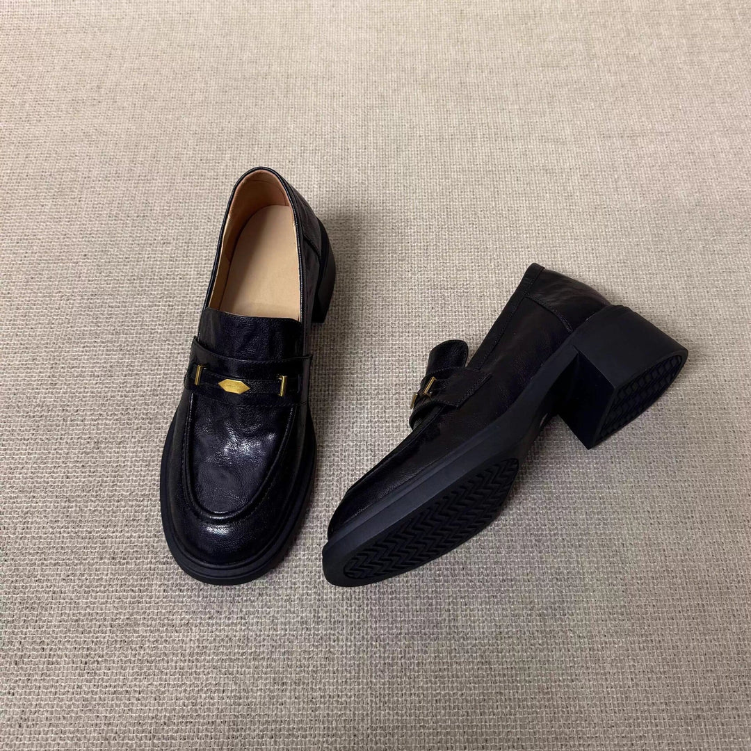 Damen Mokassins mit eleganter Schnallenapplikation und rutschfester Sohle EB
