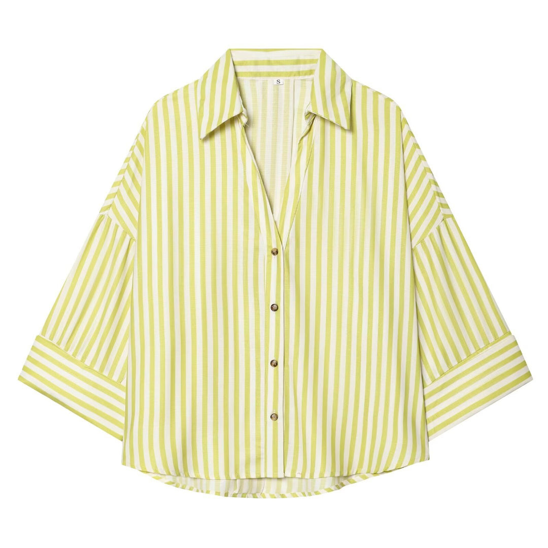 Damen Hemdblusenshirt mit lässigem Schnitt und eleganten 3/4-Ärmeln EB