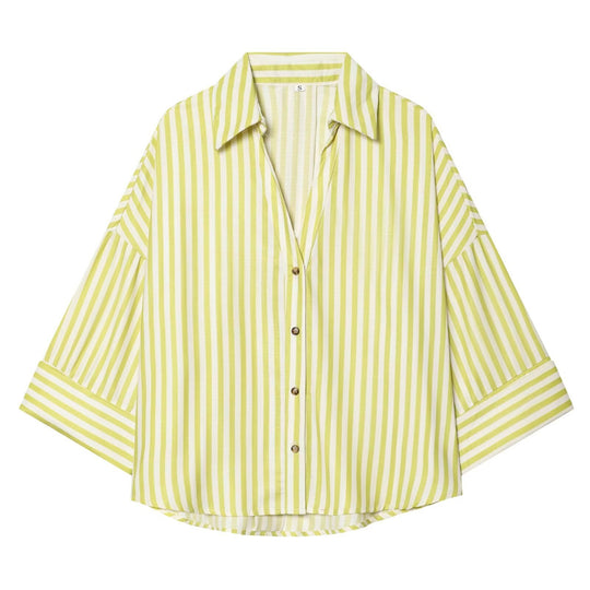 Damen Hemdblusenshirt mit lässigem Schnitt und eleganten 3/4-Ärmeln EB