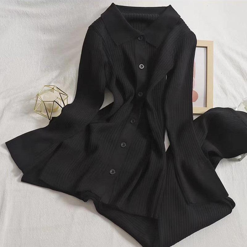 Damen Strickpullover mit klassischem Kragen EB