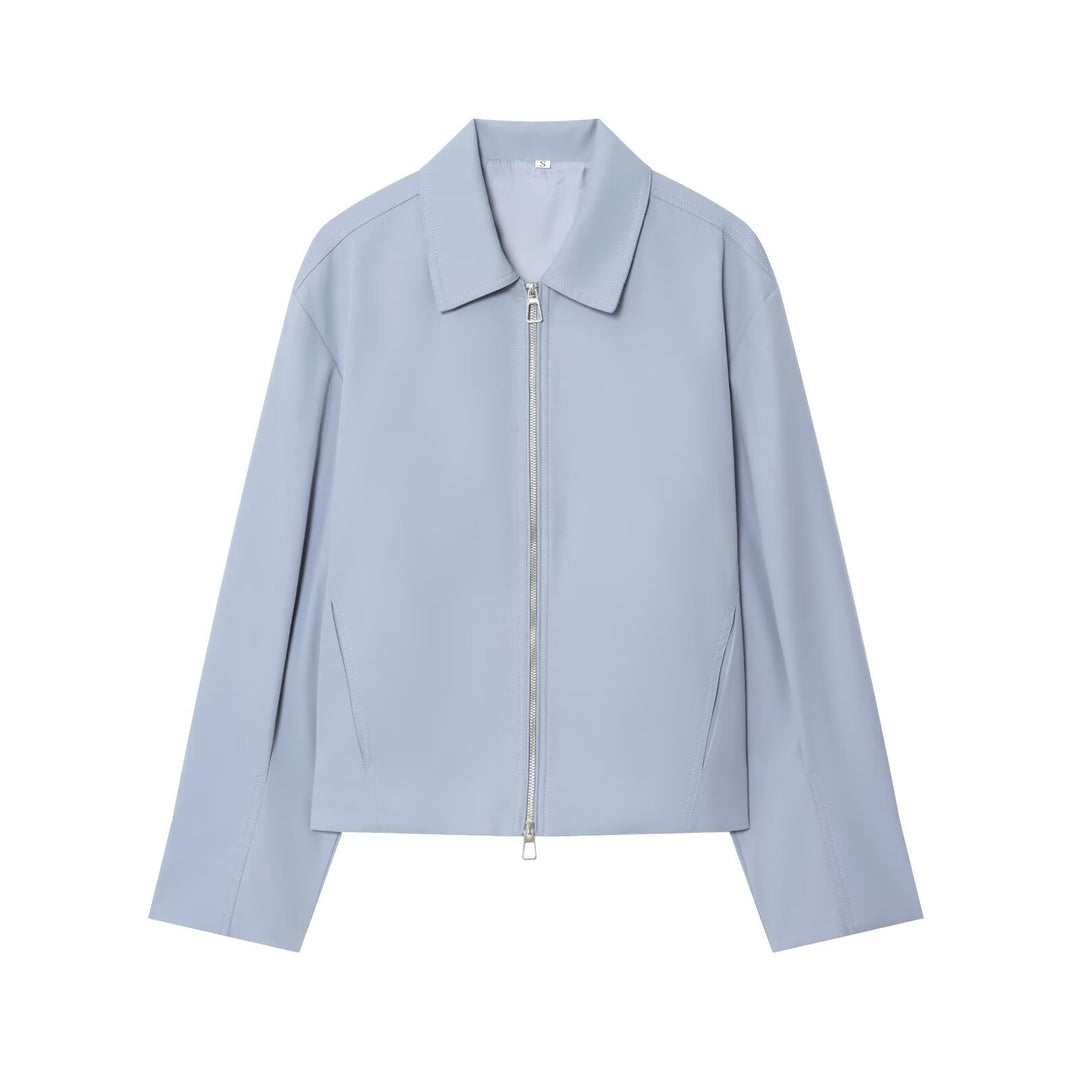 Damen modische Übergangsjacke mit leichtem Material und praktischen Taschen EB