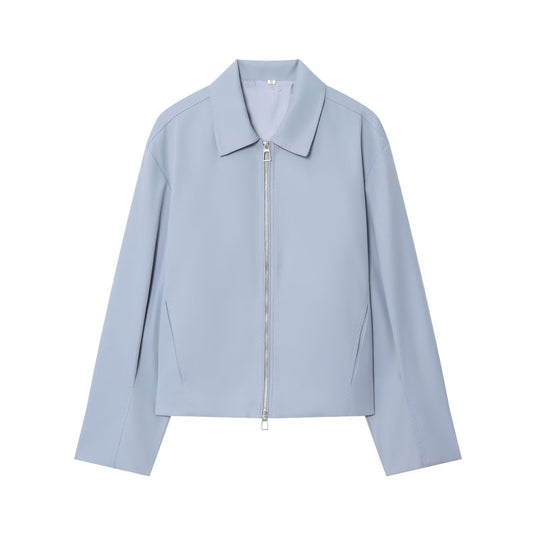 Damen modische Übergangsjacke mit leichtem Material und praktischen Taschen EB