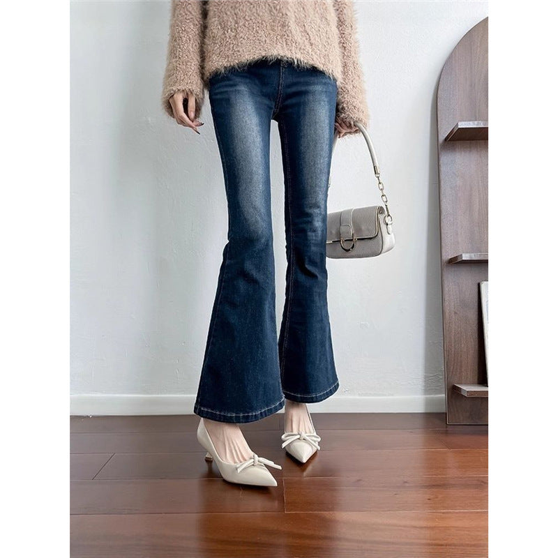 Damen spitze Ballerinas mit elegantem Schleifendetail EB