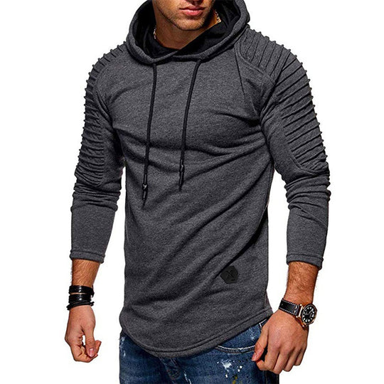 Herren modernes Kapuzenshirt mit strukturierten Ärmeln und trendigem Design EB