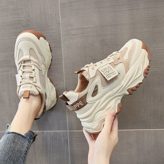 Damen modische Laufschuhe mit atmungsaktivem Obermaterial und verstärkter Sohle EB