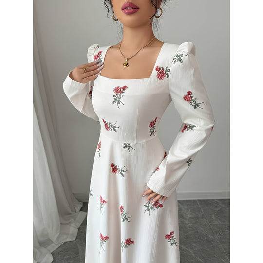 Damen Maxikleid mit floralem Muster EB