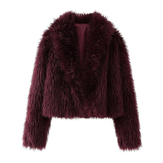 Damen Kuschel-Short-Pelzjacke EB