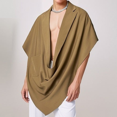 Damen Elegante Oversize-Umhangjacke mit praktischem Taschen-Design EB