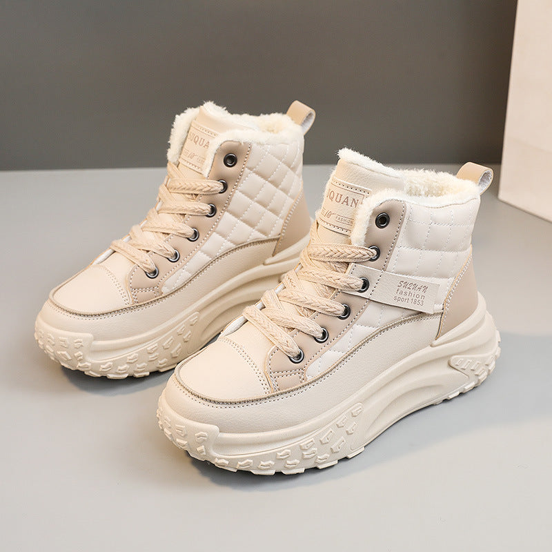 Damen Hohe Sneaker mit kuscheligem Innenfutter und rutschfester Sohle EB