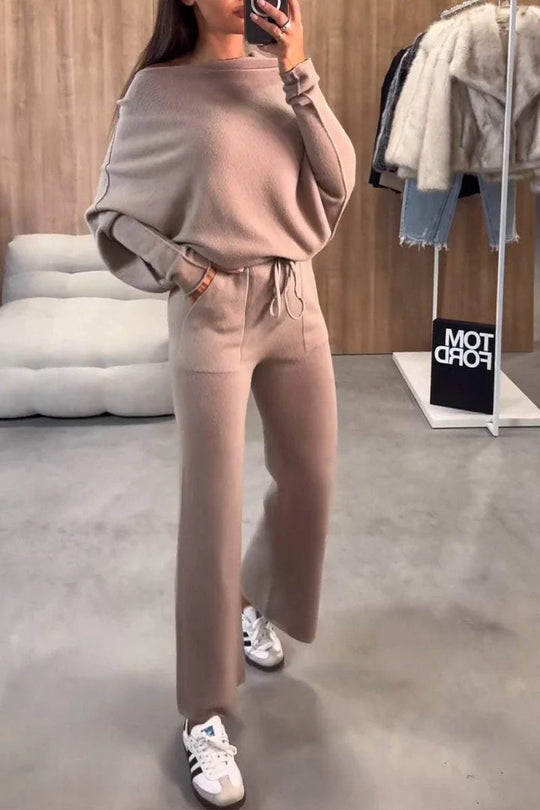 Damen Bequemes und elegantes Loungewear-Set mit weitem Schnitt EB
