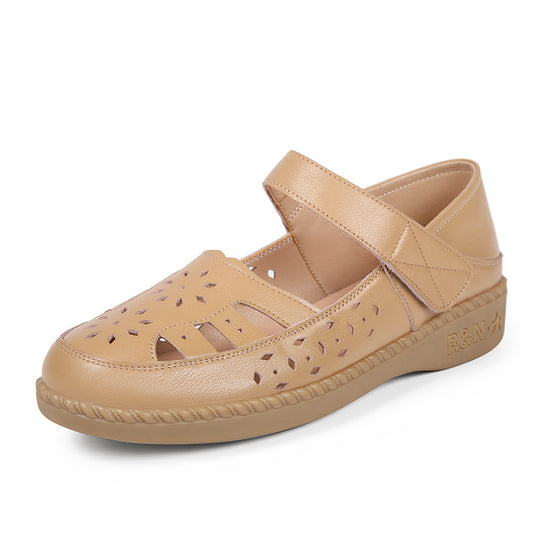 Damen Komfortable Riemchensandalen mit atmungsaktiver Oberflächenstruktur und modischem Design EB