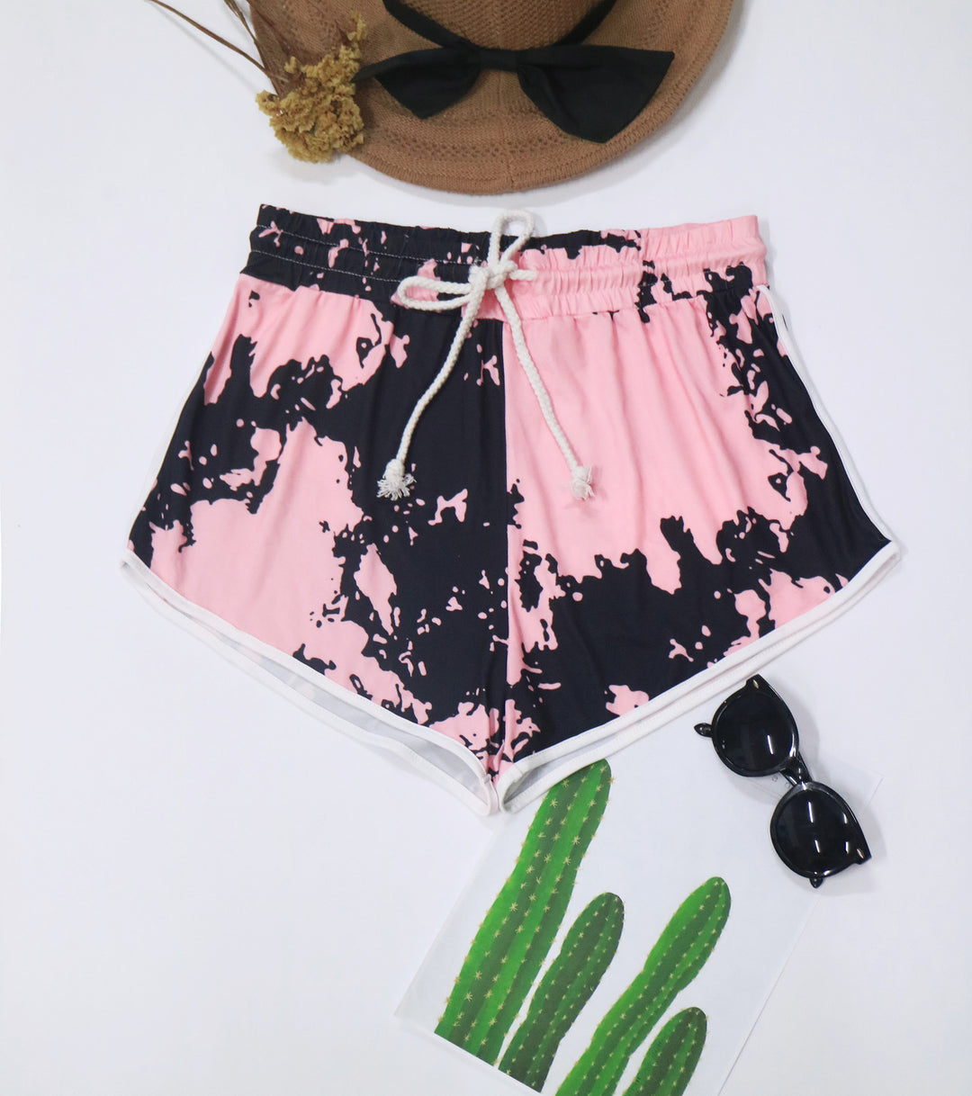 Damen lässige Badeshorts mit kreativem Farbverlauf EB