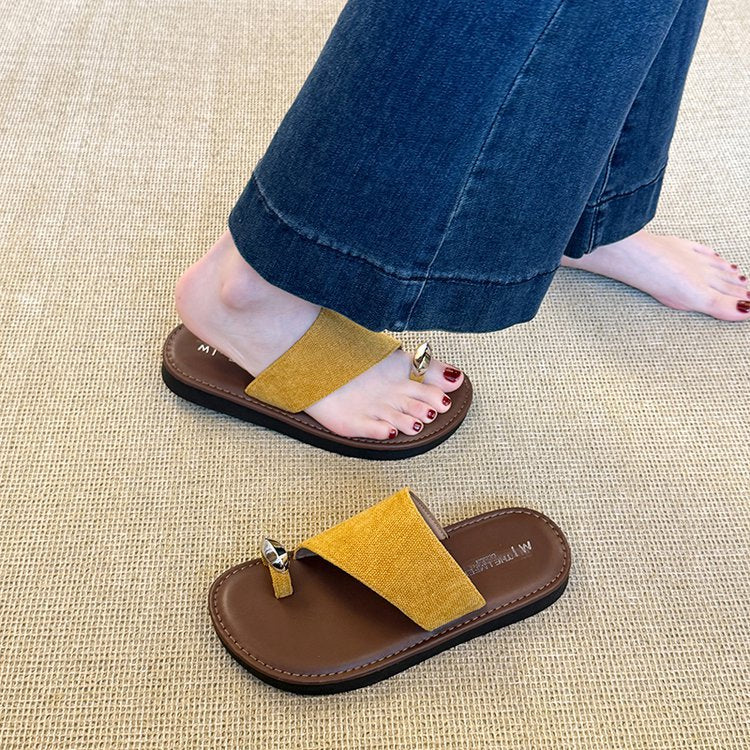Damen modische Riemensandalen mit komfortablem Fußbett und zierlichem Design EB