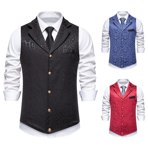Herren elegante Weste mit kunstvollem Muster EB