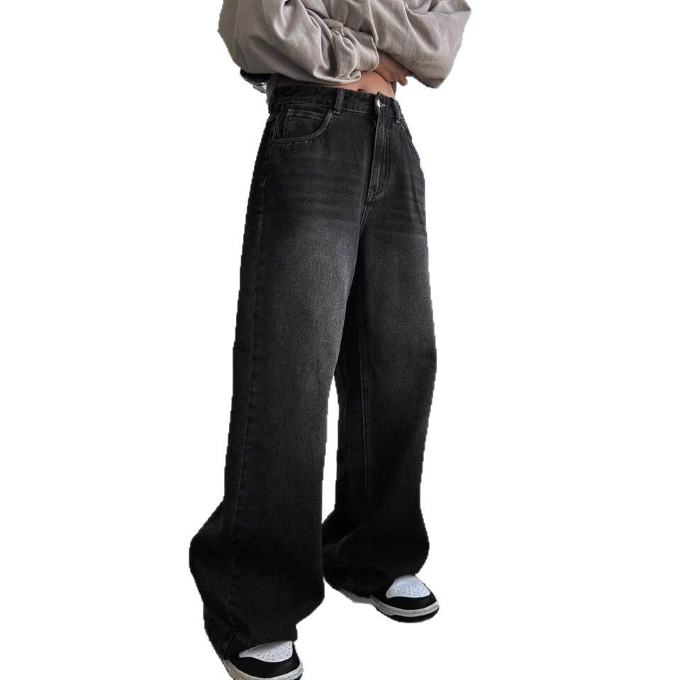 Damen Weite Jeanshose im modernem Schnitt mit elegantem Design EB