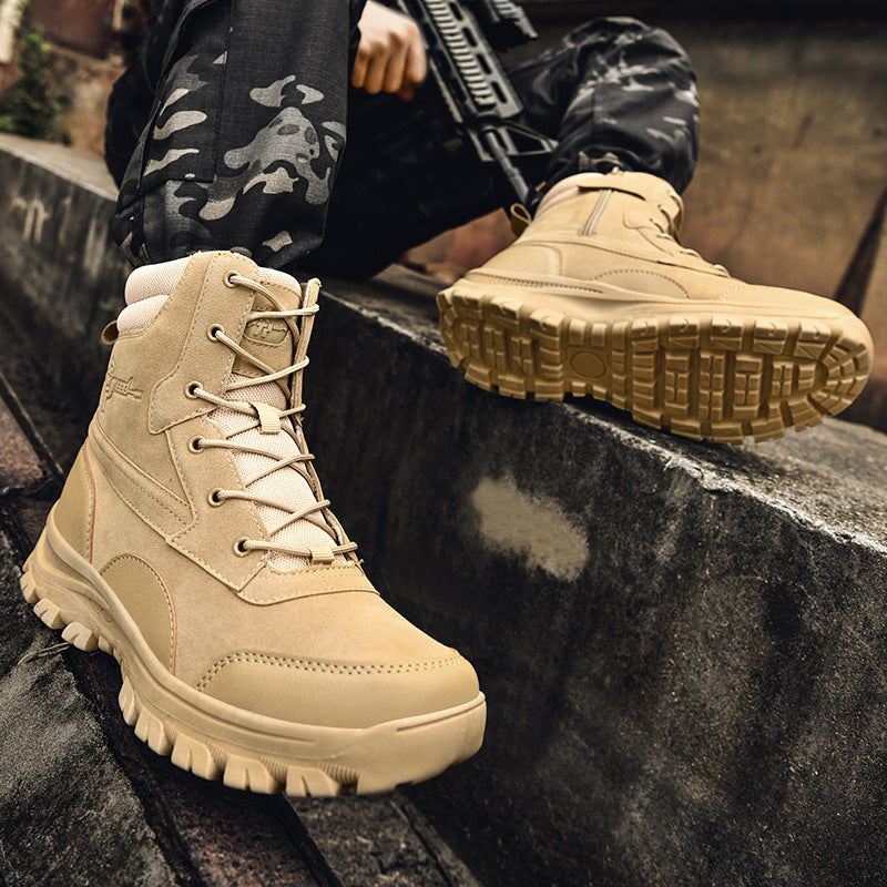 Herren wasserabweisende Tactical Boots mit hohem Knöchelschutz und strapazierfähiger Sohle EB