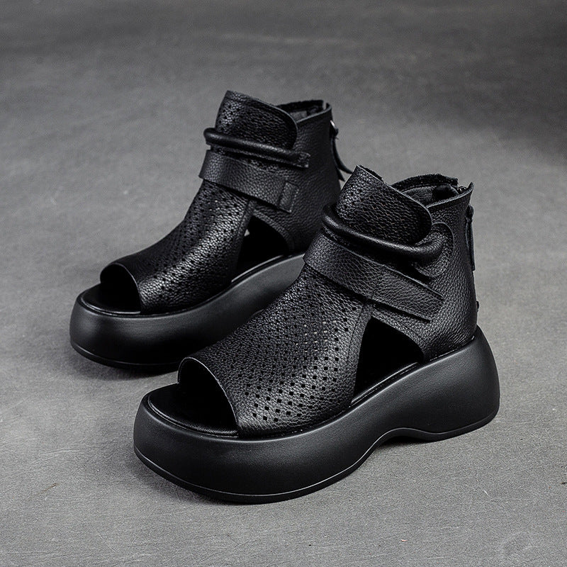 Zeitlose Leder-Orthopädische Sandalen EB
