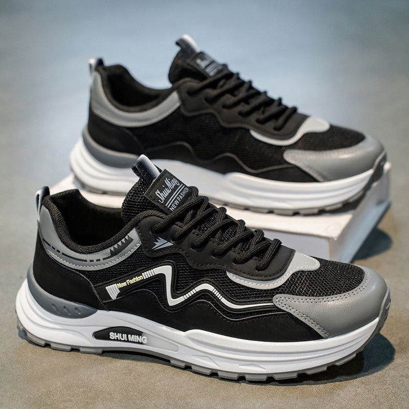 Damen Trendige Sneaker mit atmungsaktivem Mesh-Obermaterial und stoßdämpfender Sohle EB