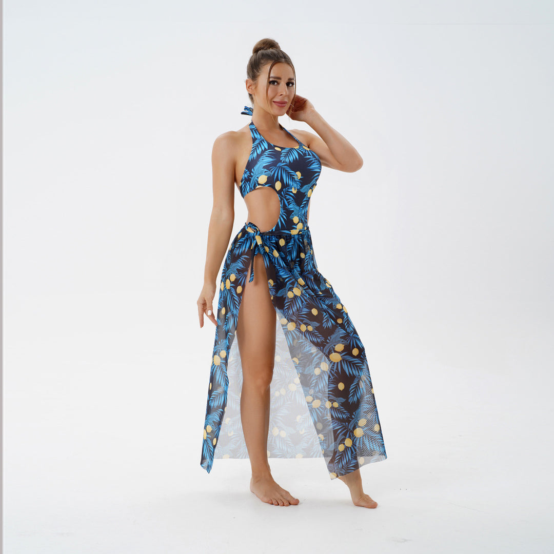 Damen Bademantel mit seitlichen Cut-Outs EB