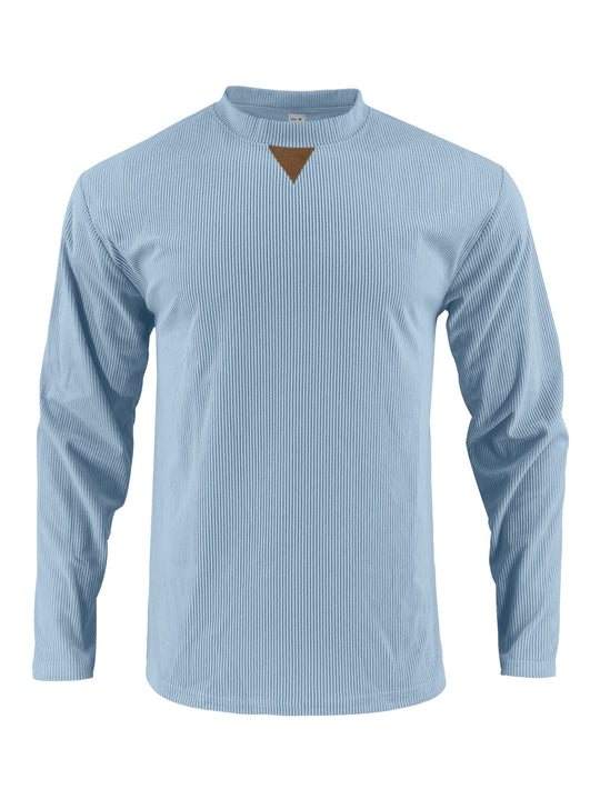Herren Langarmshirt mit strukturiertem Rippdesign EB