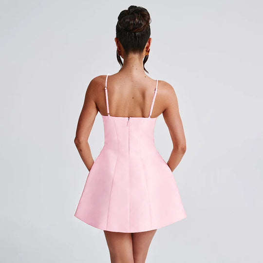 Damen Freizeitliches Minikleid mit schmalen Spaghettiträgern EB
