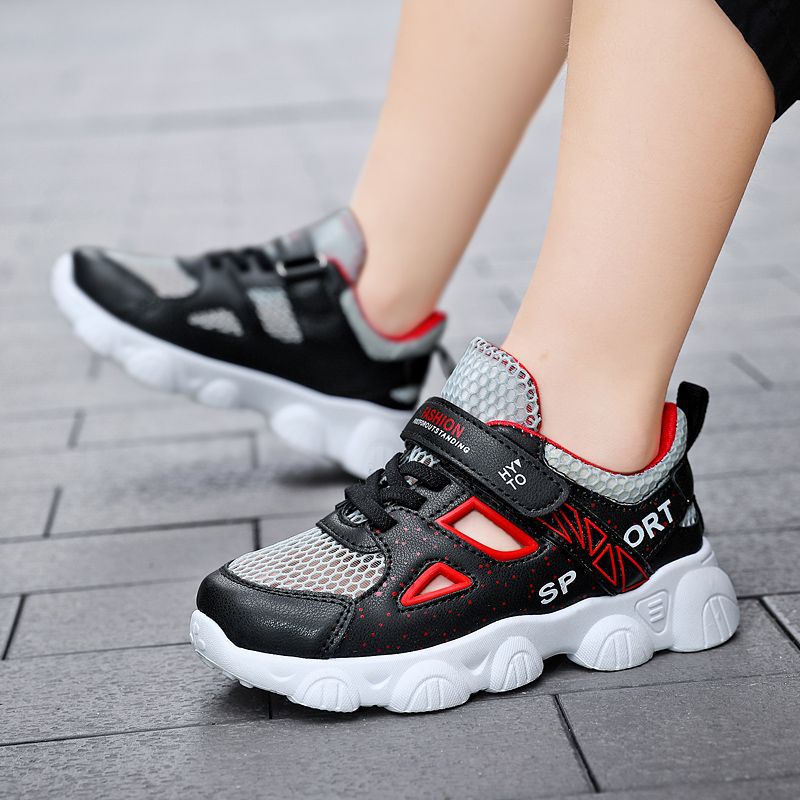 Damen sportliche Sneaker mit atmungsaktiver Mesh-Oberfläche und praktischem Klettverschluss EB
