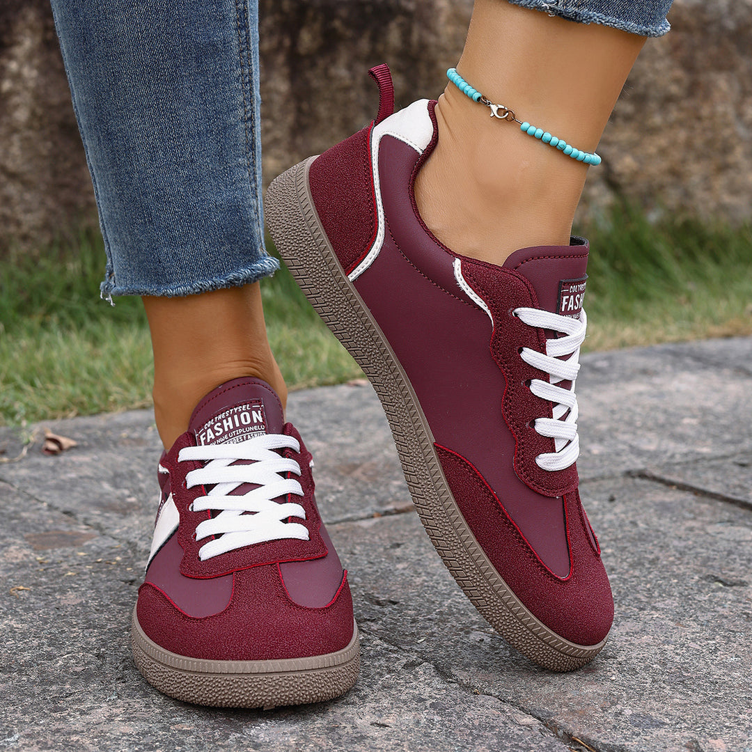 Damen Freizeitsneaker mit sportlichem Design und rutschfester Sohle EB