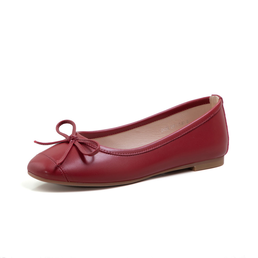 Damen Ballerinas mit dekorativem Schleifenakzent und rutschfester Sohle EB