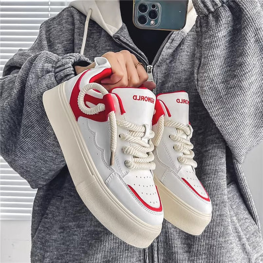 Damen trendige Plateau-Sneakers mit innovativem Design und rutschfester Sohle EB