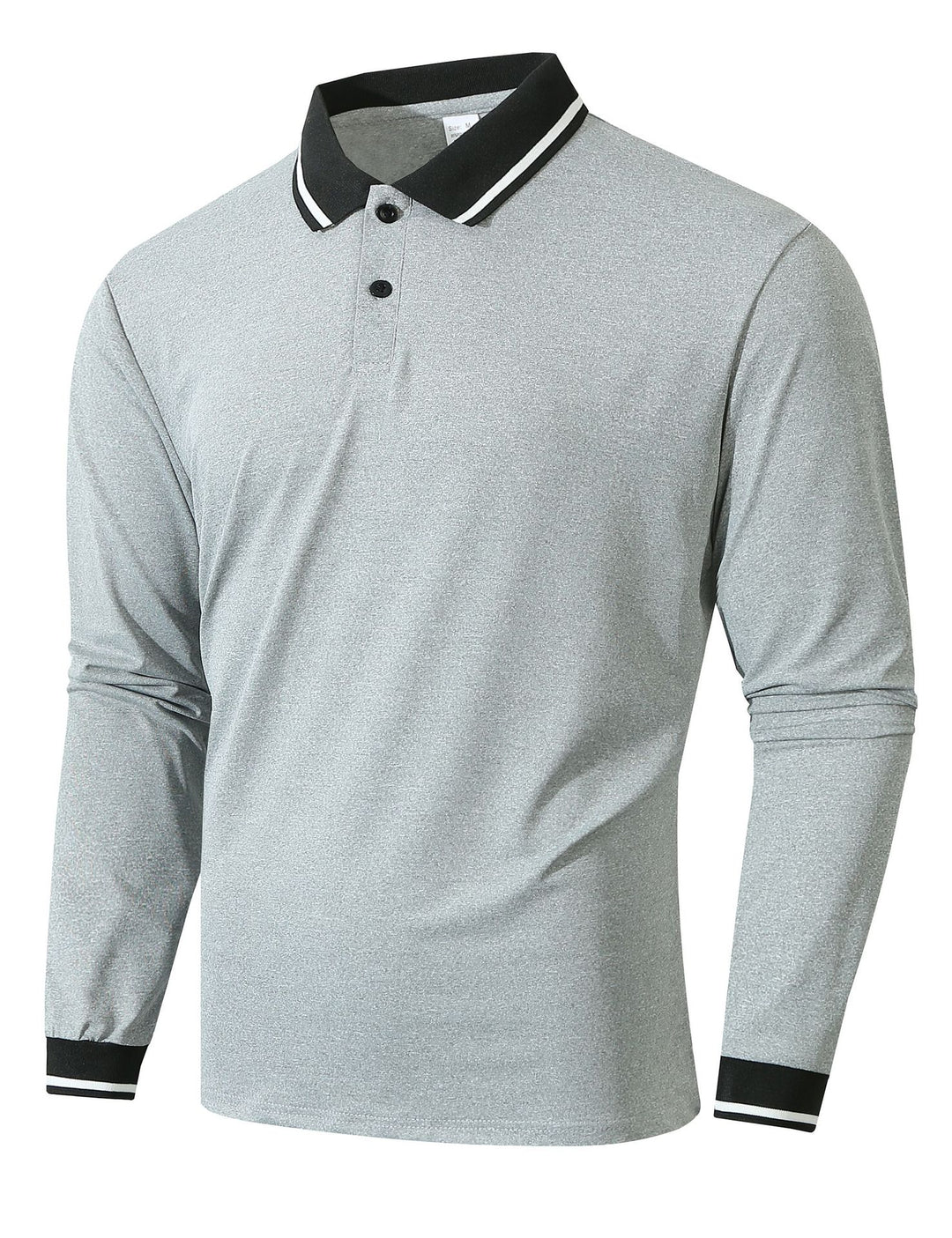 Herren Langarm Poloshirt mit sportlicher Rippstruktur EB