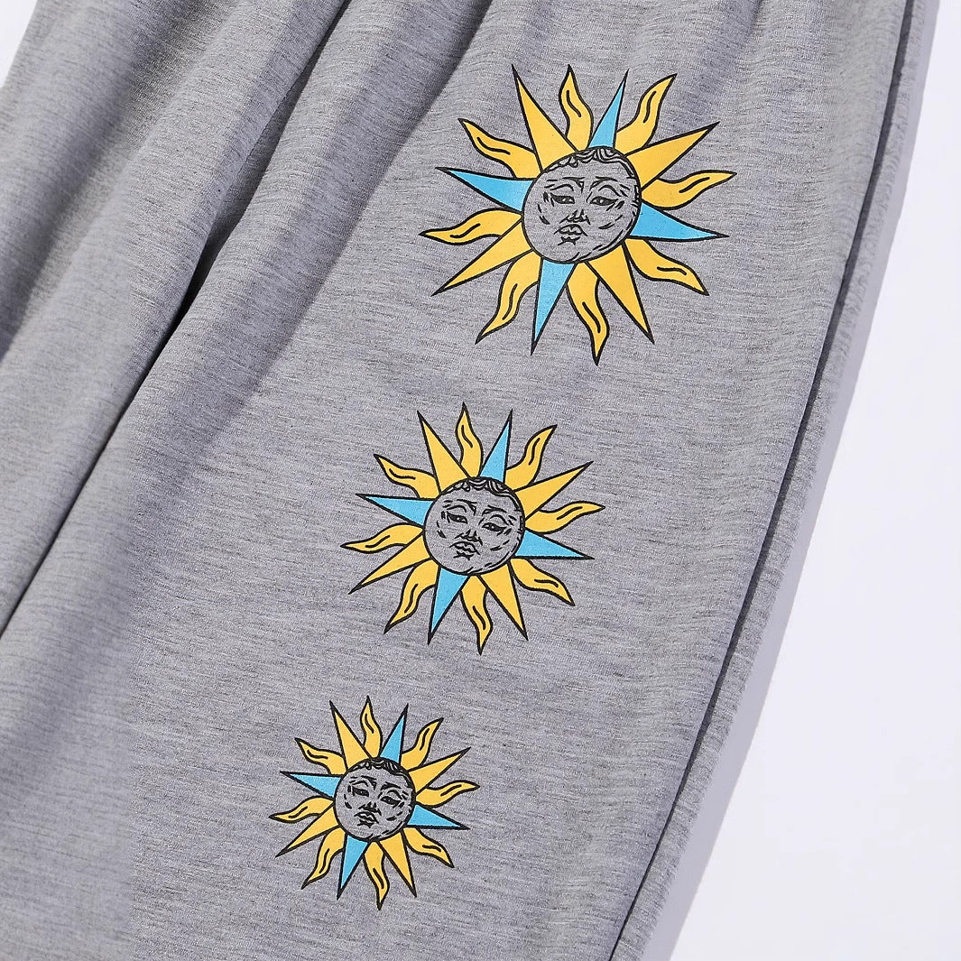 Damen Freizeithose mit buntem Grafikdesign EB