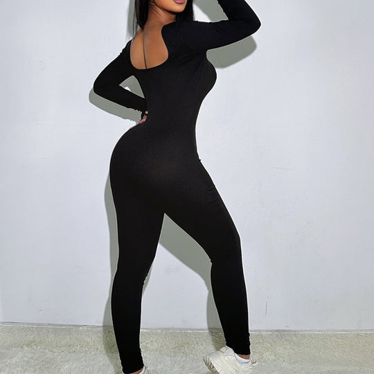 Damen Hochdehnbarer Jumpsuit EB