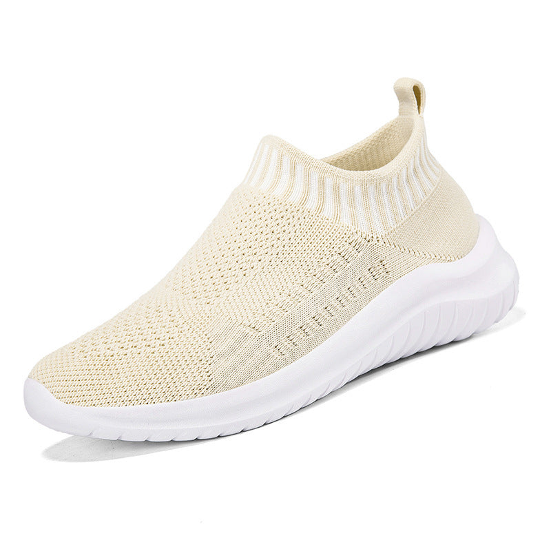 Damen Sportliche Slip-On Sneakers mit atmungsaktivem Strickoberteil EB 1774575816