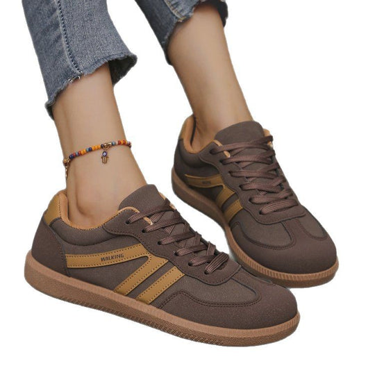 Damen Retro-inspirierte Schnür-Sneaker mit gepolstertem Komfortfußbett EB