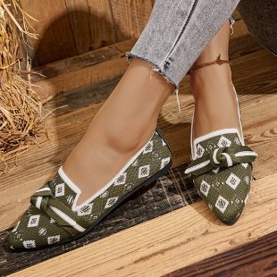 Damen Modische Ballerinas mit dekorativem Schleifen-Detail EB